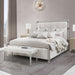 AICO Furniture Penthouse Queen Upholstered Platform Bed in Ash Gray - Furniture Land (Milwaukee, WI)