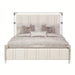 AICO Furniture Penthouse King Upholstered Platform Bed in Ash Gray - Furniture Land (Milwaukee, WI)