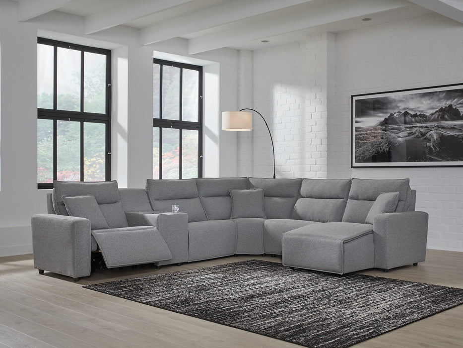 Modmax Power Reclining Sectional with Chaise - Furniture Land (Milwaukee, WI)