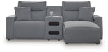 Modmax Power Reclining Sectional with Chaise - Furniture Land (Milwaukee, WI)