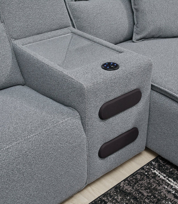 Modmax Power Reclining Sectional with Chaise - Furniture Land (Milwaukee, WI)
