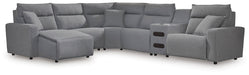 ModMax II Reclining Sectional with Chaise and Audio Console - Furniture Land (Milwaukee, WI)