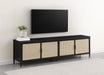 Amherst 4-door 78-inch Metal TV Stand Media Console Black - Furniture Land (Milwaukee, WI)