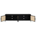 Amherst 4-door 78-inch Metal TV Stand Media Console Black - Furniture Land (Milwaukee, WI)
