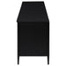 Amherst 4-door 78-inch Metal TV Stand Media Console Black - Furniture Land (Milwaukee, WI)