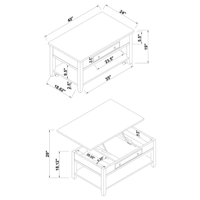 Bradford Coffee Table Sets - Furniture Land (Milwaukee, WI)