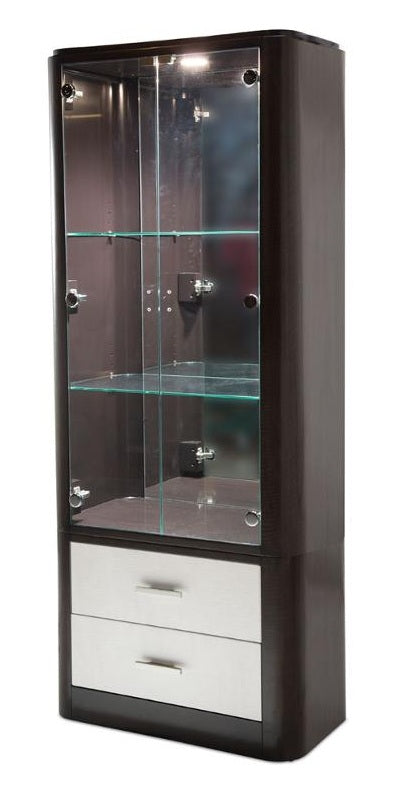 AICO Paris Chic Display Cabinet in Espresso - Furniture Land (Milwaukee, WI)