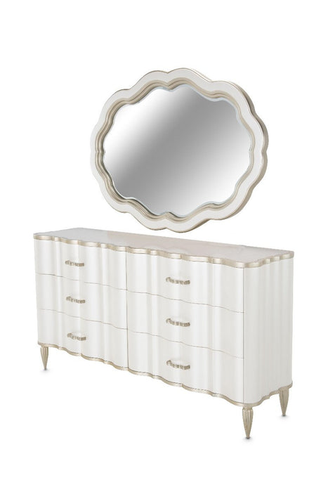 AICO London Place Dresser in Creamy Pearl - Furniture Land (Milwaukee, WI)
