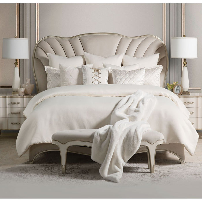 AICO London Place Bed Bench in Creamy Pearl - Furniture Land (Milwaukee, WI)