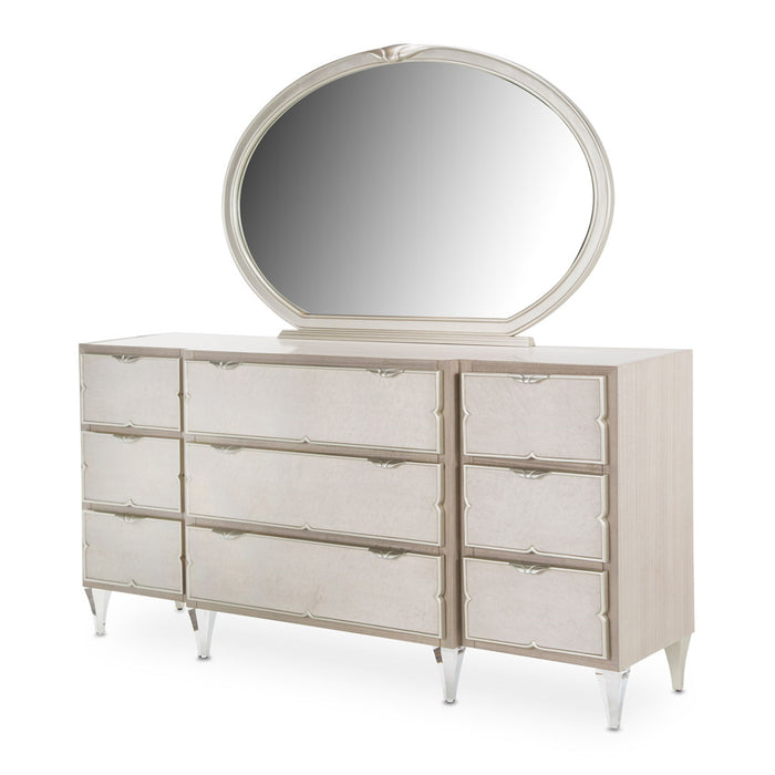 AICO Camden Court Mirror in Pearl - Furniture Land (Milwaukee, WI)