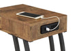 Troy Accent Table with Power Outlet Antique Nutmeg - Furniture Land (Milwaukee, WI)