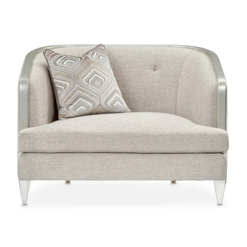 AICO Furniture Camden Court Chair and Half in Platinum - Furniture Land (Milwaukee, WI)