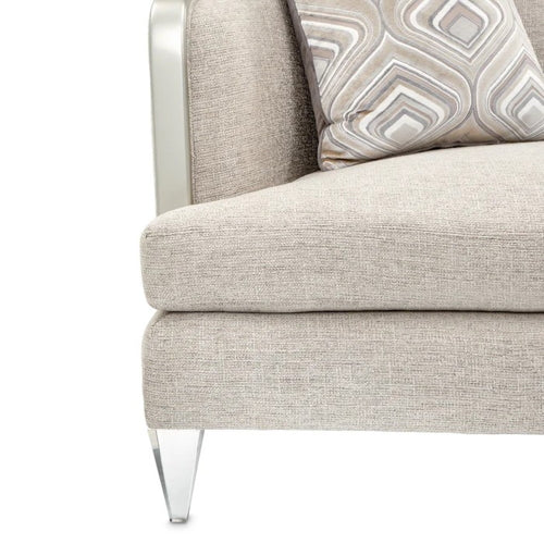AICO Furniture Camden Court Chair and Half in Platinum - Furniture Land (Milwaukee, WI)