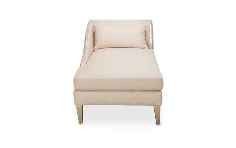 AICO Furniture Camden Court LAF Chaise Flax in Platinum - Furniture Land (Milwaukee, WI)