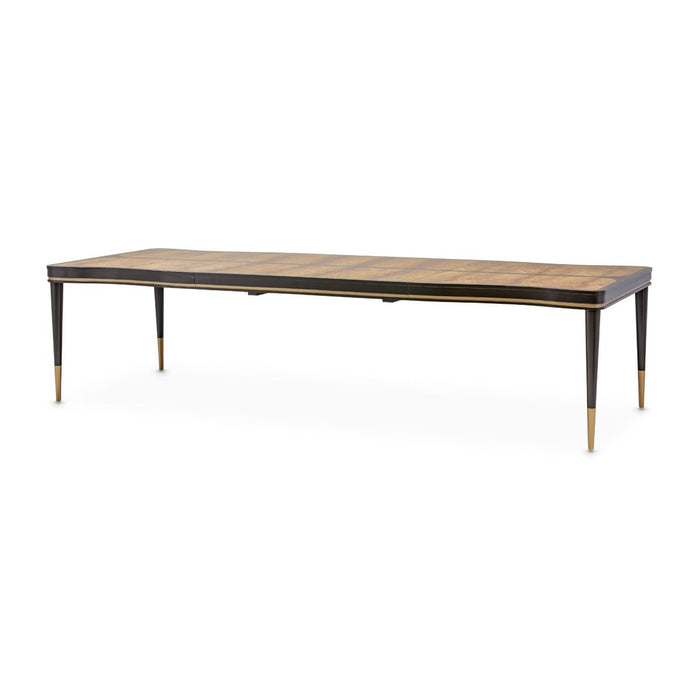 AICO Malibu Crest Rectangular Dining Table in Crotch Mahogany - Furniture Land (Milwaukee, WI)