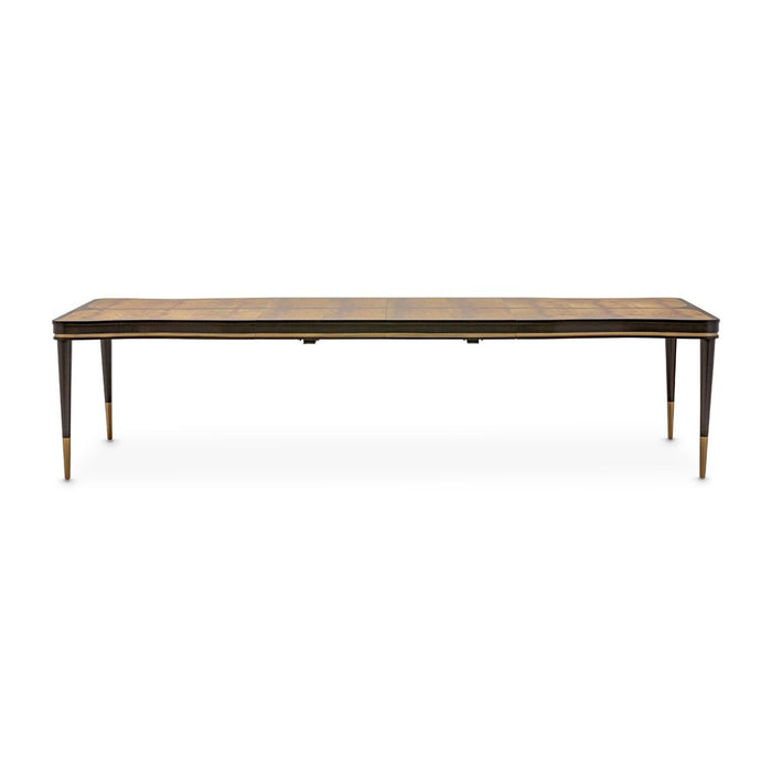 AICO Malibu Crest Rectangular Dining Table in Crotch Mahogany - Furniture Land (Milwaukee, WI)