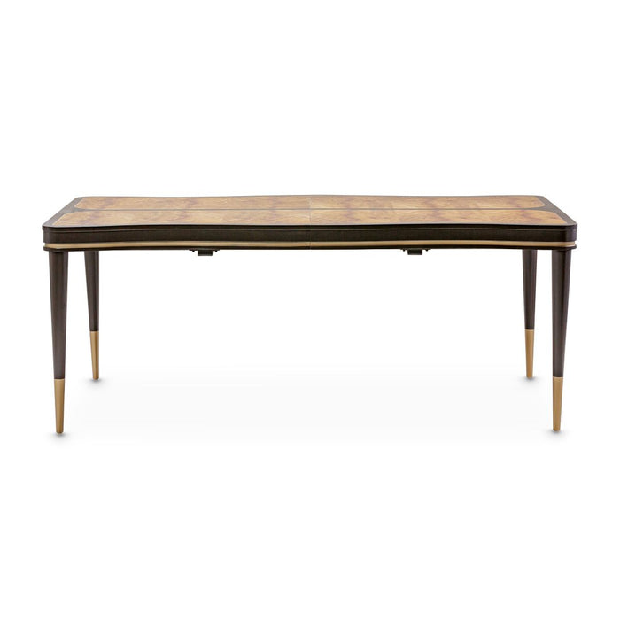 AICO Malibu Crest Rectangular Dining Table in Crotch Mahogany - Furniture Land (Milwaukee, WI)