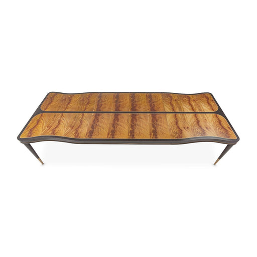 AICO Malibu Crest Rectangular Dining Table in Crotch Mahogany - Furniture Land (Milwaukee, WI)