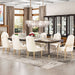 AICO Malibu Crest Rectangular Dining Table in Crotch Mahogany - Furniture Land (Milwaukee, WI)