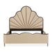 AICO Malibu Crest King Scalloped Panel Bed in Dark Espresso - Furniture Land (Milwaukee, WI)