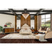 AICO Malibu Crest King Scalloped Panel Bed in Dark Espresso - Furniture Land (Milwaukee, WI)