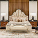 AICO Malibu Crest King Scalloped Panel Bed in Dark Espresso - Furniture Land (Milwaukee, WI)