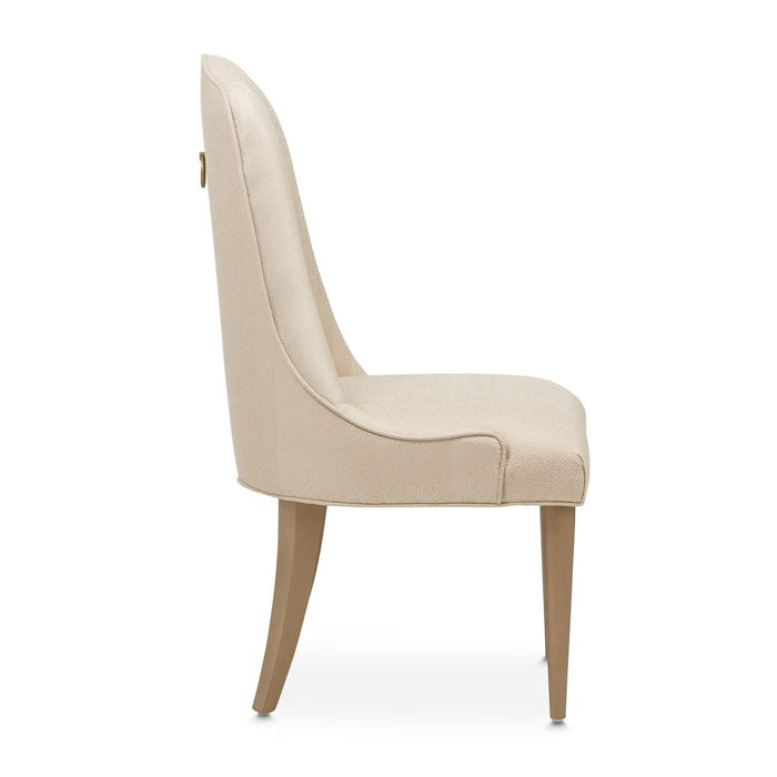 AICO Malibu Crest Side Chair in Crotch Mahogany (Set of 2) - Furniture Land (Milwaukee, WI)