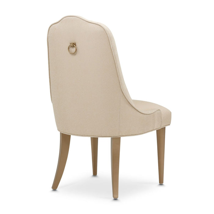 AICO Malibu Crest Side Chair in Crotch Mahogany (Set of 2) - Furniture Land (Milwaukee, WI)