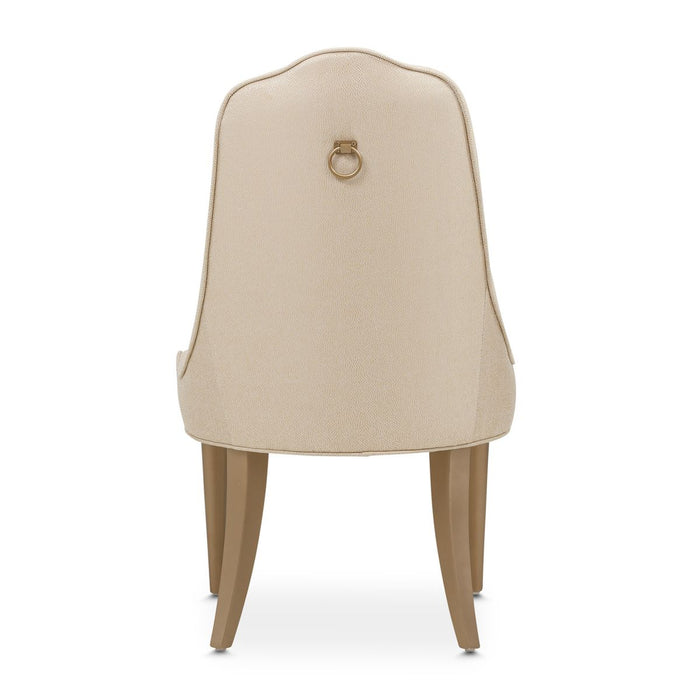 AICO Malibu Crest Side Chair in Crotch Mahogany (Set of 2) - Furniture Land (Milwaukee, WI)