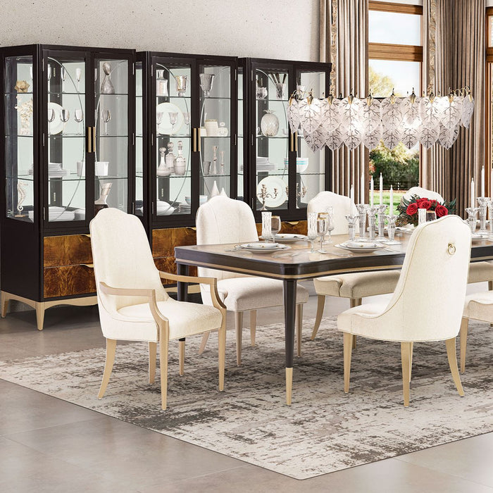 AICO Malibu Crest Side Chair in Crotch Mahogany (Set of 2) - Furniture Land (Milwaukee, WI)