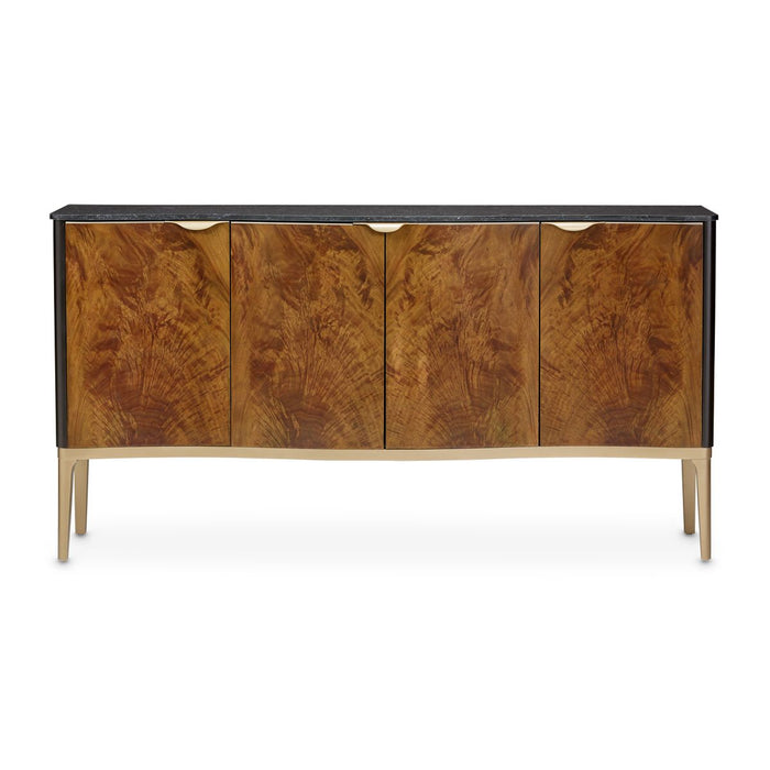 AICO Malibu Crest Sideboard in Crotch Mahogany - Furniture Land (Milwaukee, WI)