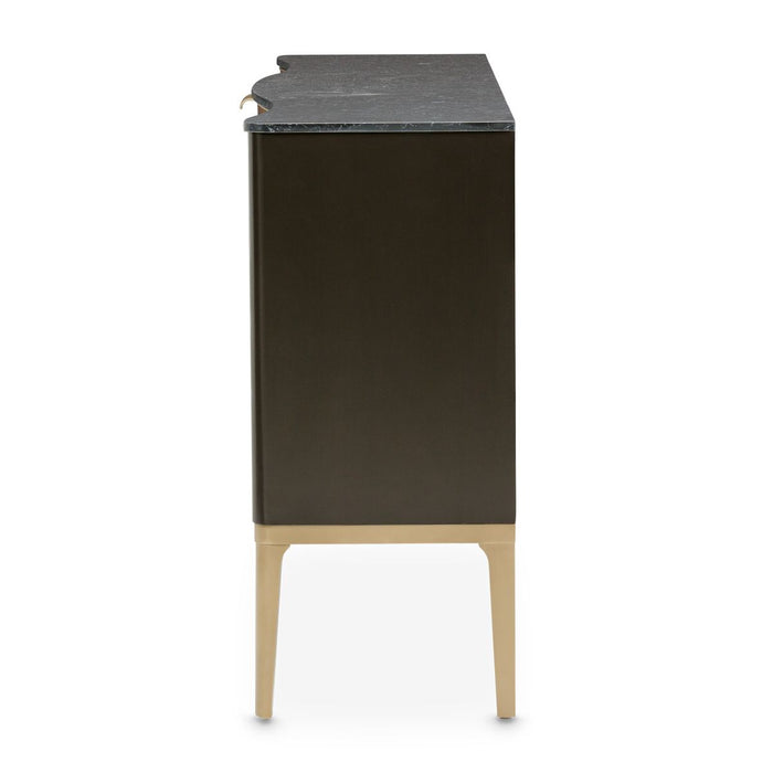 AICO Malibu Crest Sideboard in Crotch Mahogany - Furniture Land (Milwaukee, WI)