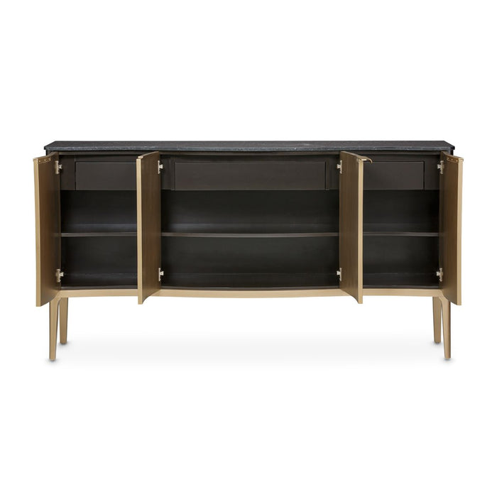 AICO Malibu Crest Sideboard in Crotch Mahogany - Furniture Land (Milwaukee, WI)