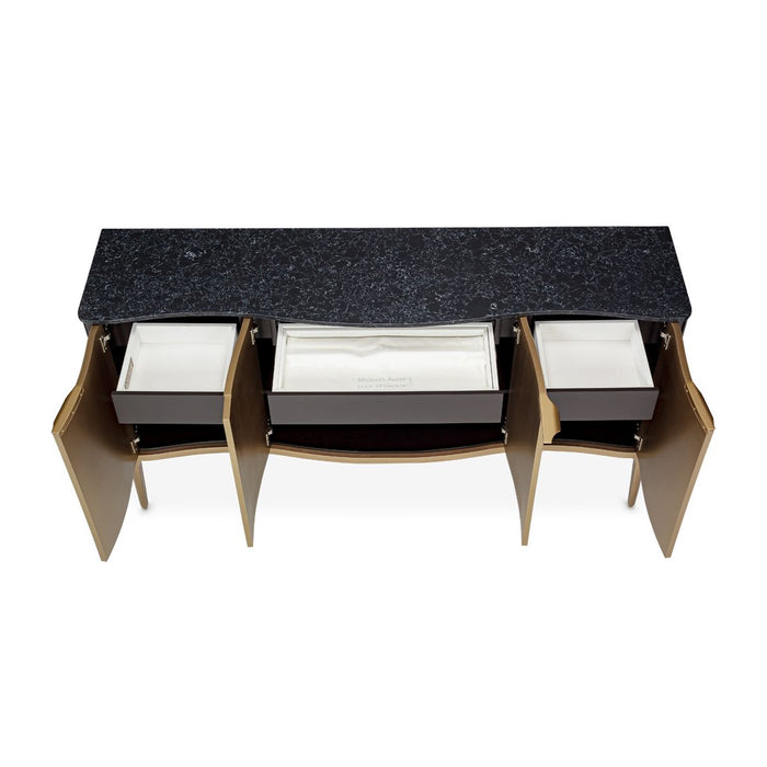 AICO Malibu Crest Sideboard in Crotch Mahogany - Furniture Land (Milwaukee, WI)