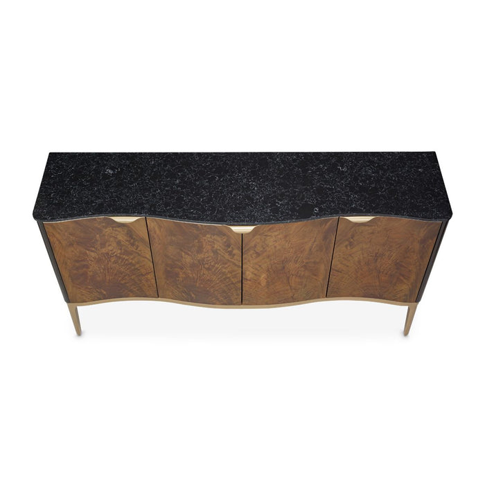 AICO Malibu Crest Sideboard in Crotch Mahogany - Furniture Land (Milwaukee, WI)