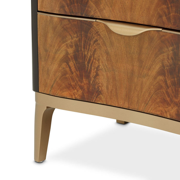 AICO Malibu Crest 9 Drawer Dresser in Crotch Mahogany - Furniture Land (Milwaukee, WI)