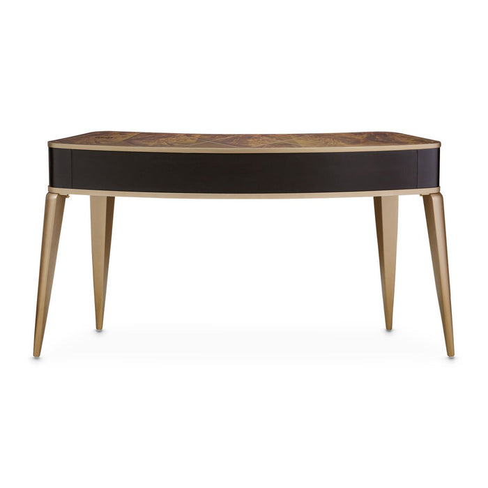 AICO Malibu Crest Vanity Desk in Crotch Mahogany - Furniture Land (Milwaukee, WI)