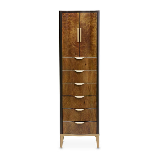 AICO Malibu Crest Swivel Lingerie Chest in Crotch Mahogany - Furniture Land (Milwaukee, WI)