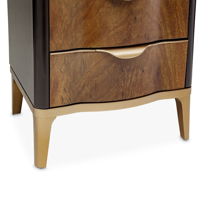 AICO Malibu Crest Swivel Lingerie Chest in Crotch Mahogany - Furniture Land (Milwaukee, WI)