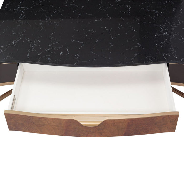 AICO Malibu Crest Rectangular Cocktail Table in Crotch Mahogany - Furniture Land (Milwaukee, WI)