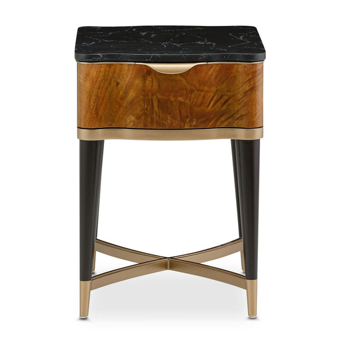 AICO Malibu Crest End Table in Crotch Mahogany - Furniture Land (Milwaukee, WI)