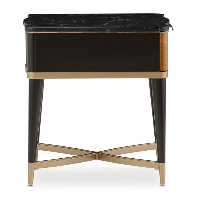 AICO Malibu Crest End Table in Crotch Mahogany - Furniture Land (Milwaukee, WI)