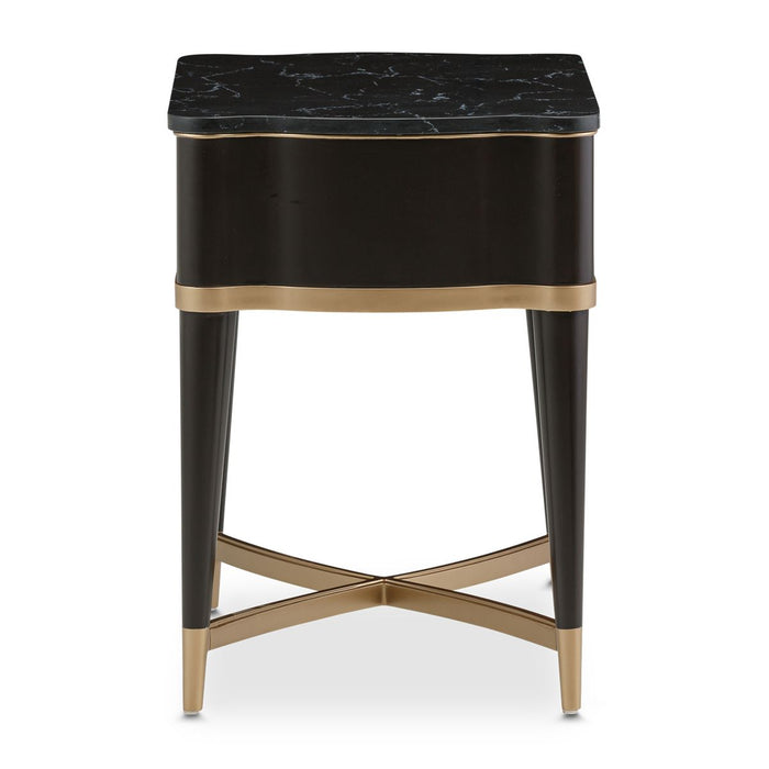 AICO Malibu Crest End Table in Crotch Mahogany - Furniture Land (Milwaukee, WI)
