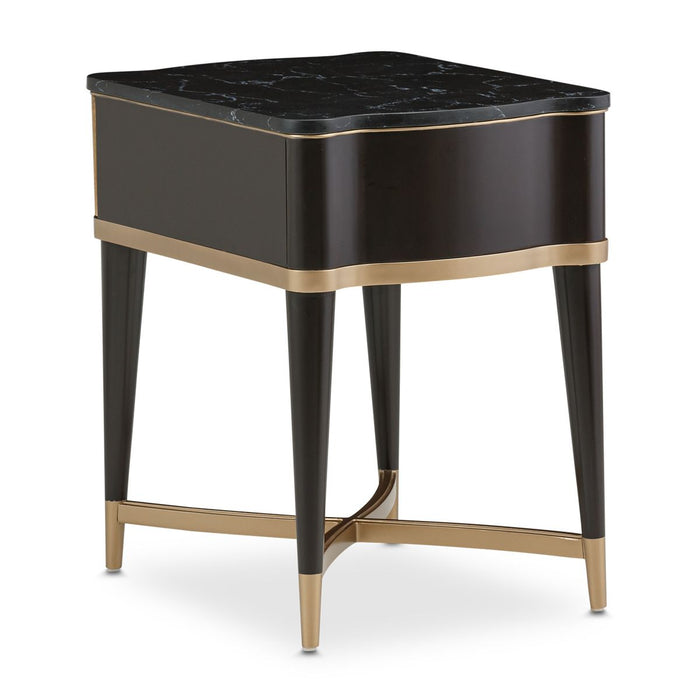 AICO Malibu Crest End Table in Crotch Mahogany - Furniture Land (Milwaukee, WI)
