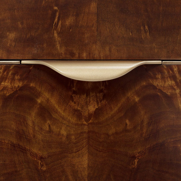 AICO Malibu Crest Display Cabinet in Crotch Mahogany - Furniture Land (Milwaukee, WI)