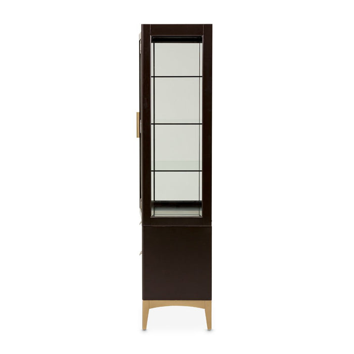 AICO Malibu Crest Display Cabinet in Crotch Mahogany - Furniture Land (Milwaukee, WI)