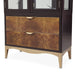 AICO Malibu Crest Display Cabinet in Crotch Mahogany - Furniture Land (Milwaukee, WI)