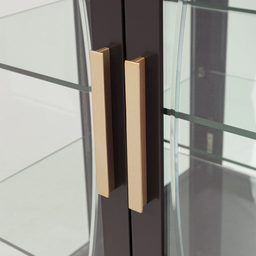 AICO Malibu Crest Display Cabinet in Crotch Mahogany - Furniture Land (Milwaukee, WI)