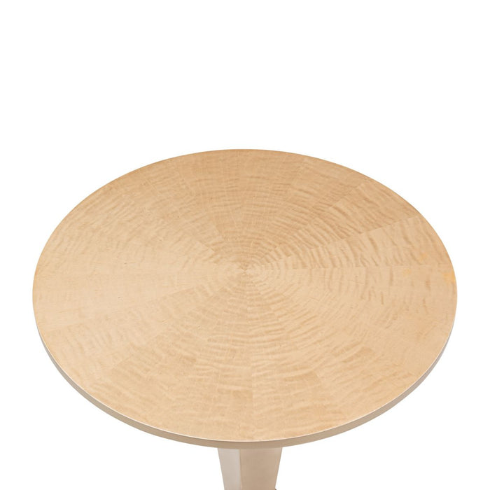AICO Malibu Crest Round Pedestal Tea Table in Crotch Mahogany - Furniture Land (Milwaukee, WI)