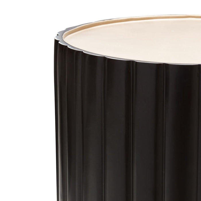 AICO Malibu Crest Round Chairside Table in Dark Espresso - Furniture Land (Milwaukee, WI)